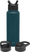 Simple Modern Water Bottle with Straw, Handle, and Chug Lid Vacuum Insulated Stainless Steel Metal Thermos | Large Leak Proof BPA-Free Flask for Gym, Sports | Summit Collection | 40oz, Riptide