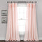 Lush Decor Lydia Curtains Ruffle Window Panel Set for Living, Dining, Bedroom (Pair), 84 in L, Blush
