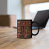 Library Bookshelf Mug, Library Mug, Bookshelf Mug, Librarian Mug, Book Lover Mug Birthday Gift Christmas Present, Literature Buff Avid Reader Gift, Book Titles Cup Black 11oz