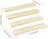 HLZC Figure Display Stand Acrylic Display Riser for Collectibles, Wood Tiered Display Shelf Organizer for Products (B-4Tier-11.8inch)