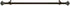 Achim Home Furnishings Buono II Jordan Curtain Rod with Finials, 48-Inch Extends to 86-Inch
