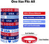 JAKADYUKS 40Pcs American Flag Silicone Bracelet USA Patriotic Party Wristband Party Favors School Gifts Supplies Fourth 4th of July Party Accessories