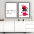 VLOLIFE Nail Polish Canvas Wall Art Makeup Illustration Beauty Vanity Poster Prints Wall Decor Nail Manicurist Gift Fashion Nails Salon Wall Art Posters Prints Unframed, 16x24inchX2 Unframed