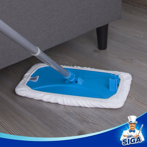 MR.SIGA Large Surface Microfiber Mop - Size: 15.3" x 8.3" 39 x 21cm, 2 Free Microfiber Refills Included
