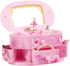 Pink Musical Jewelry Box For Little Girls Jewelry Set For Daughter Kids Children Ballerina Music Box Gifts For Birthday Christmas