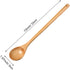 Wood Mixing Spoon Long Handle Wooden Spoons Wood Soup Spoons for Kitchen Stirring and Cooking, 13 Inches Long (8)