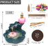 prosfalt Ceramics Waterfall Backflow Incense Holder Burner,Incense Seat with 50 Backflow Incense Cones+35 Incense Sticks Aromatherapy Home Decor Can Anxiety Relief Pressure -Blue