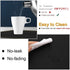 Black Faux Leather Placemats Set of 4, Waterproof Wipeable Washable Indoor Placemats for Dining Table Home Kitchen Dinner, Elegant Rectangle Placemats, Easy Clean Table Mats Set of 4 by WEHVKEI