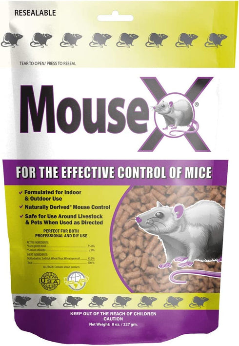 EcoClear Products 620200-6D MouseX All-Natural Non-Toxic Humane Mouse Killer Pellets, 8 oz. Bag