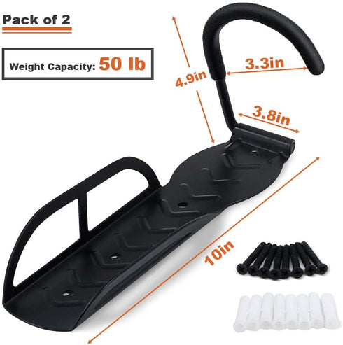 Wallmaster Bike Rack Garage Wall Mount Bicycles 2-Pack Storage System Vertical Bike Hook for Indoor