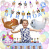 63Pcs Cat Party Decorations Cat Happy Birthday and MEOW Cat Face Banner Cat Cake Toppers Walking Cat Balloons for Pets, Cat Lover, Kids Cat Theme Birthday Party