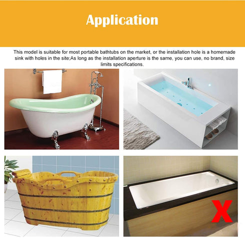 ZLYY Tip Toe Style Bathtub Drain Stopper with A Flexible Water Pipe