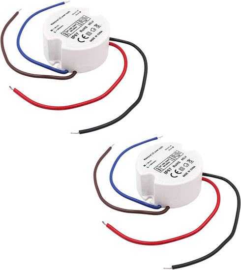 Makergroup 12V LED Power Supply Driver, IP67 Waterproof Constant Voltage Transformer, 120VAC to 12V DC Converter for LED Strip Lights Cabinet Lights and G4, MR11, MR16 Light Bulbs (15W 2-Pack)