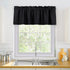 Valea Home Blackout Valance Curtains Waterproof Soft Rod Pocket Valance for Kitchen and Bathroom Window Room Darkening Valances for Bedroom, 2 Panels, 52 inch x 18 inch, Black