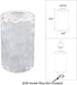 Anmire Clear Water Ripple Glass Shade, Cylinder Light Fixture Replacement Globe or Cover with 1-5/8-Inch Fitter for Chandelier Wall Sconce Pendant Light, G0001