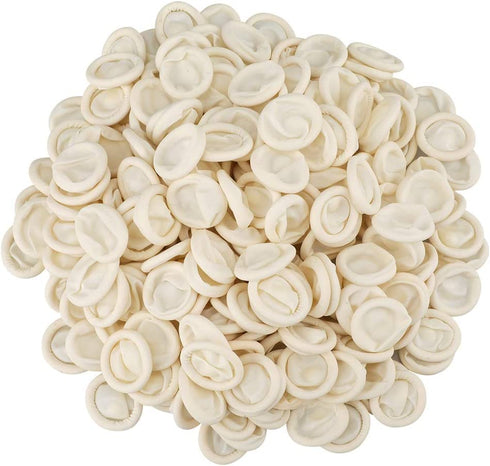 Disposable Latex Finger Cots Rubber, 140g(Approx 205PCS) Fingertips Protective Finger Art Latex Tissue Finger Cot (White)