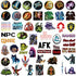 World of Warcraft Game Sticker Sticker Laptop Water Bottle Bomb Cool Computer Skateboard Luggage Motorbike Car 50pcs