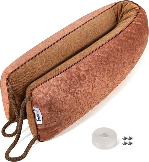 fowong 36 Inch Under Door Draft Stopper,Bottom Door Seal Sound Blocker Weatherstripping (Brown)
