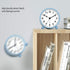 Kpin Silent Analog Alarm Clock with Night Light,Beep Sounds,Gentle Wake,Battery Operated,Easy Set (Blue, Small)