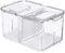 blitzlabs Refrigerator Organizer Bins Produce Saver, Stackable Freezer Bins Fresh Keeper Food Storage Containers for Fridge Freezer Cabinet Kitchen Organization -5700ML