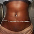 Sethain Rhinestone Body Chain Gold Shiny Crystal Belly Waist Chains Stomach Chain Body Jewelry Accessories for Women and Girls (Silver)