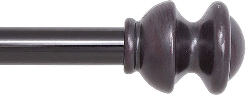 Kenney Kendall Standard Decorative Window Curtain Rod, 28-48", Antique Rust