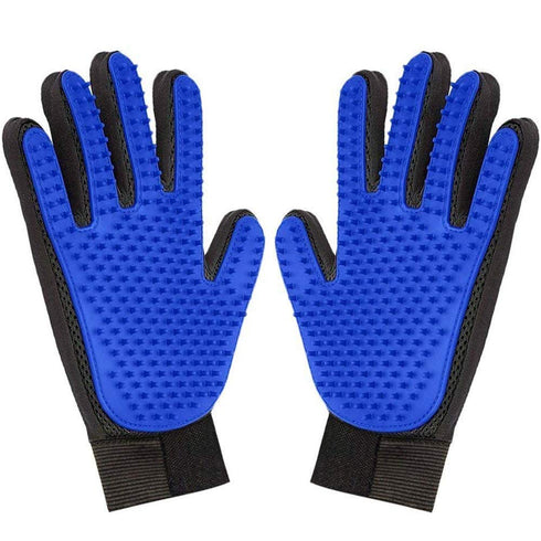 myKimono 1 Pair Pet Grooming Glove,Gentle Deshedding Brush Glove Hair Remover Brush for Dogs,Cats & Horses with Long & Short Fur