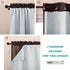 NICETOWN White Curtain Liner Panels - Black Out Drapes Liners for 63 inch Curtains, Thermal Insulated Curtains Liner for Windows (Set of 2 Panels, Each is 27" x 60", Greyish White)