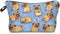 LOOMILOO Cosmetic Bag for Women, Adorable Roomy Makeup Bag Travel Water Resistant Toiletry Bag Accessories Organizer (Flower Pug 51491)