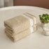YiLUOMO Super Soft Hand Towels Set of 2, 100% Cotton Highly Absorbent Bath Hand Towel for Bathroom 13 X 29 Inch(Beige)