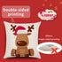 Christmas Pillow Covers , 2021 Newest Double-Sided Christmas Pillowcase,18 x 18 Inches Set of 4 - Xmas Series Cushion Cover Case Pillow Custom Zippered Square Pillowcase (Christmas-B)