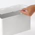 mDesign Plastic Storage Stackable Durable 6 Qt. Container Bin Organizer Box with Lid - for Organizing Kitchen, Pantry, Bathroom, Bedroom - Holds Food, Snacks, Makeup - Light Gray/Clear