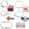 House Cookie Cutters Set, 5 Pieces Stainless Steel House Shape Cookie Cutter Plaque Frame Pastry Key Biscuit Cookie Cutter Kit Gingerbread for Chocolate Candy Cake Decor (House)