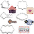House Cookie Cutters Set, 5 Pieces Stainless Steel House Shape Cookie Cutter Plaque Frame Pastry Key Biscuit Cookie Cutter Kit Gingerbread for Chocolate Candy Cake Decor (House)