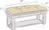 Klear Vu The Gripper Non-Slip Omega Bench Cushion for Piano Chair, Storage Bench, Dining Room, Sofa Couch and Window Seat-1 Piece Bench Pad, 36 Inches, Spa
