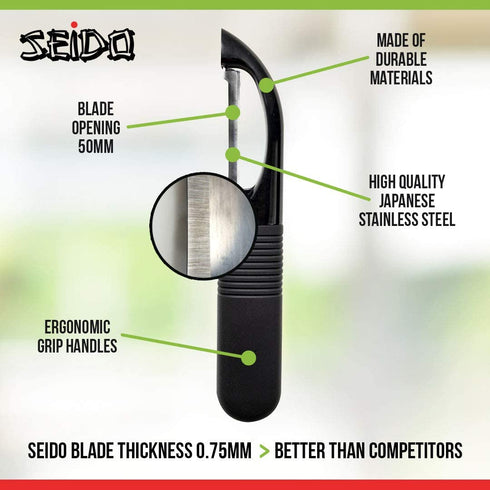 SEIDO Peelers Set Julienne Vegetable With Avocado Slicer, Lemon And Cheese Grater, and 2 Peeling Tools, Kitchen Accessories for Garnishes and Toppings, Stainless Steel