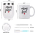 Qtencas Mom Gifts, Mom Juice Wine Tumble and Mom Fuel Coffee Mug Set, Mother's Day Birthday Christmas Gift for Mom New Mom Mother to be Wife Women, White Insulated Stainless Steel Wine Tumbler and Mug