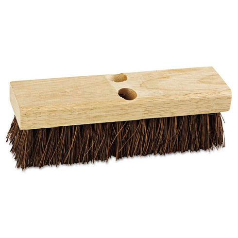 Boardwalk BWK3110 2 in. Brown Palmyra Bristle 10 in. Deck Brush Head