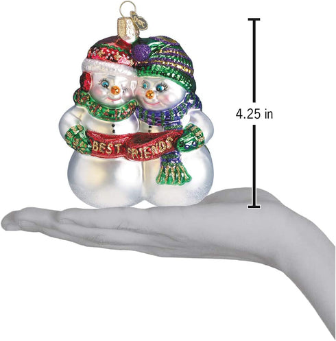Old World Christmas Ornaments Best Friends Snowman Glass Blown Ornaments for Christmas Tree