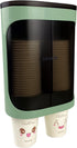 Kimsmap Cup Dispenser, Pull Type Water Cooler Cup Holder Fit 3oz - 6oz Small Cup, Wall Mount Disposable Cup Dispenser for Bathroom Home Office Gym Green