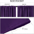 PONY DANCE Kitchen Blackout Curtains - Home Decoration Light Block Curtain Drapes Window Coverings Short Drapes with Rod Pocket for Bedroom, 42-inch by 45-inch, Royal Purple, 2 Panels