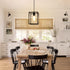 1 Light Black Lantern Pendant Light Fixture, Depuley Rustic Hallway Chandelier Lighting with Adjustable Cord, Rectangle Metal Cage Hanging Lights for Foyer /Kitchen Island/Bar/Entryway, 1XE26 Base