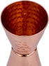 Prince of Scots Premium Hammered Pure Solid Copper Double Side Jigger, 1 ounce and 2 ounce Cups with 5 marks for measurement