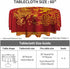 IBILIU Beautiful Dragon and Phoenix Round Tablecloth 60 Inch,Waterproof Washable Wrinkle Resistant Table Cover Harmony Marriage Golden Red Table Clothes for Dining Table Christmas Halloween Holiday