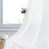 NICETOWN Pure White Sheer Curtains 84 inches Long, Chiffon Semi Sheer Curtain Panels for Bedroom, Home Decoration Solid Voile Panels (2-Pack, 54 Wide)