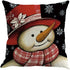 Emvency Set of 4 Throw Pillow Covers Christmas Snowman Let It Snow Red Black Buffalo Plaids Chair Decorative Pillow Cases Home Decor Square 20x20 Inches Pillowcases