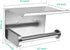 Brushed Nickel Toilet Paper Holder with Shelf for Phone Wipes Storage - Wall Mount/Adhesive, Stainless Steel TP Towel Hanger for Bathroom RV