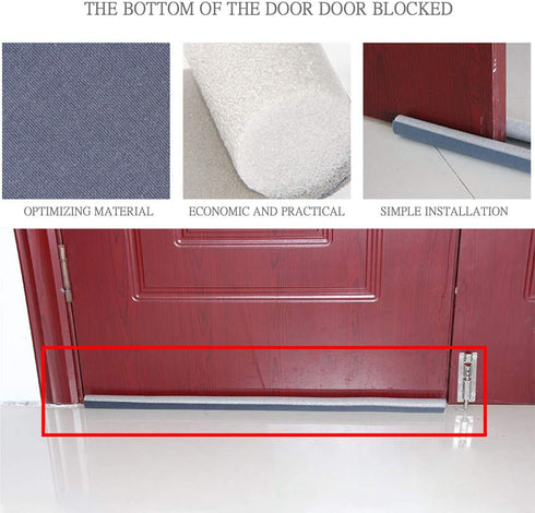 Acoser Under Door Draft Stopper - Window and Door Draft Blocker Guard Air Draft Stopper - Reduce Noise Breeze Blocker Adjustable