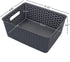 Vababa Gray Plastic Storage Basket, Pack of 4