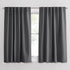 PONY DANCE Curtains 45 inch Length - Double Panels Back Tab & Rod Pocket Thermal Insulated Short Blackout Drapes for Kitchen Bedroom, 52" x 45" Per Panel, Dark Grey, 2 Pieces